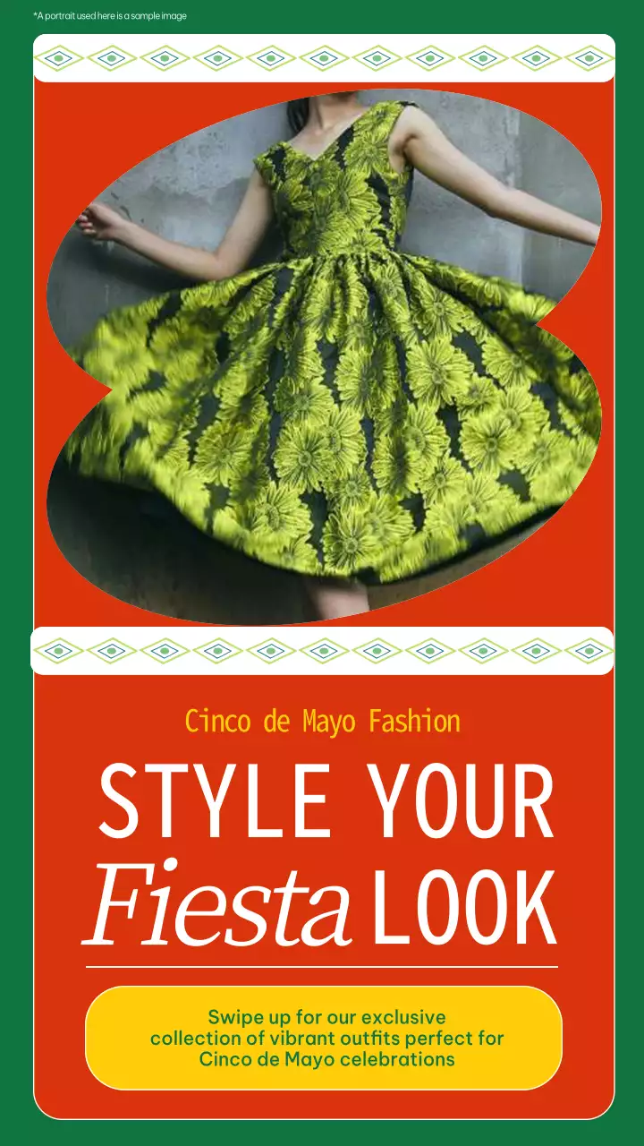 Green Traditional Fashion Promotion Instagram Post