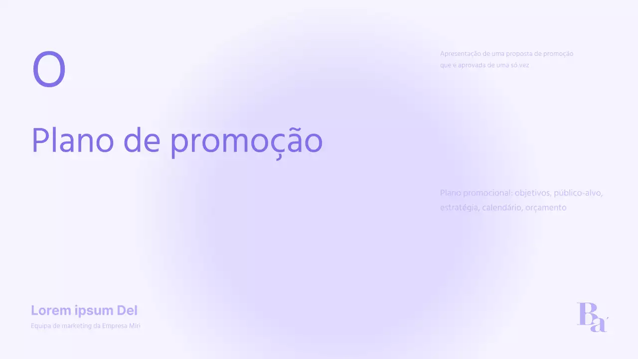 Uma simples pasta promocional roxa e cinzenta