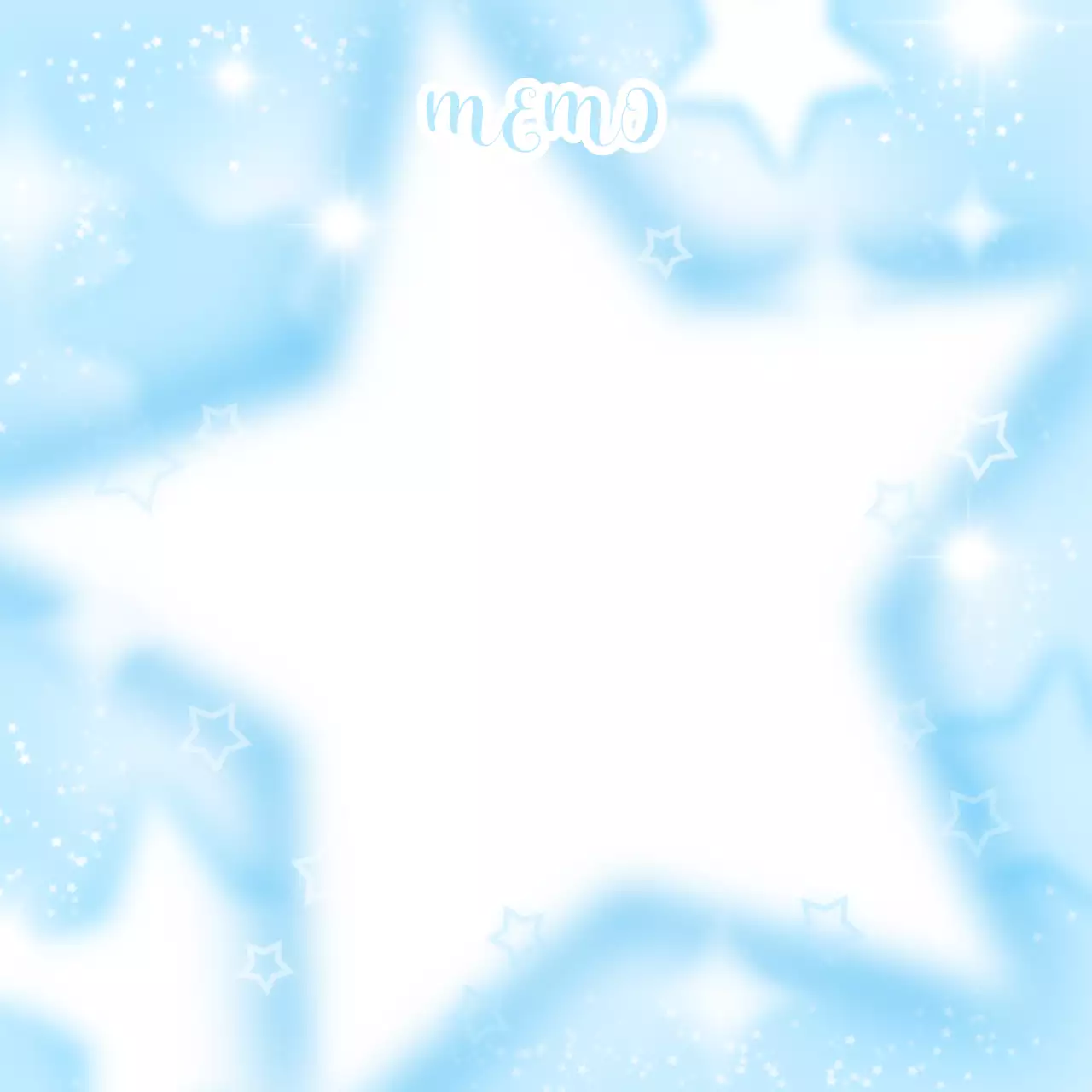 하늘색의 트렌드한 편지지 메모지