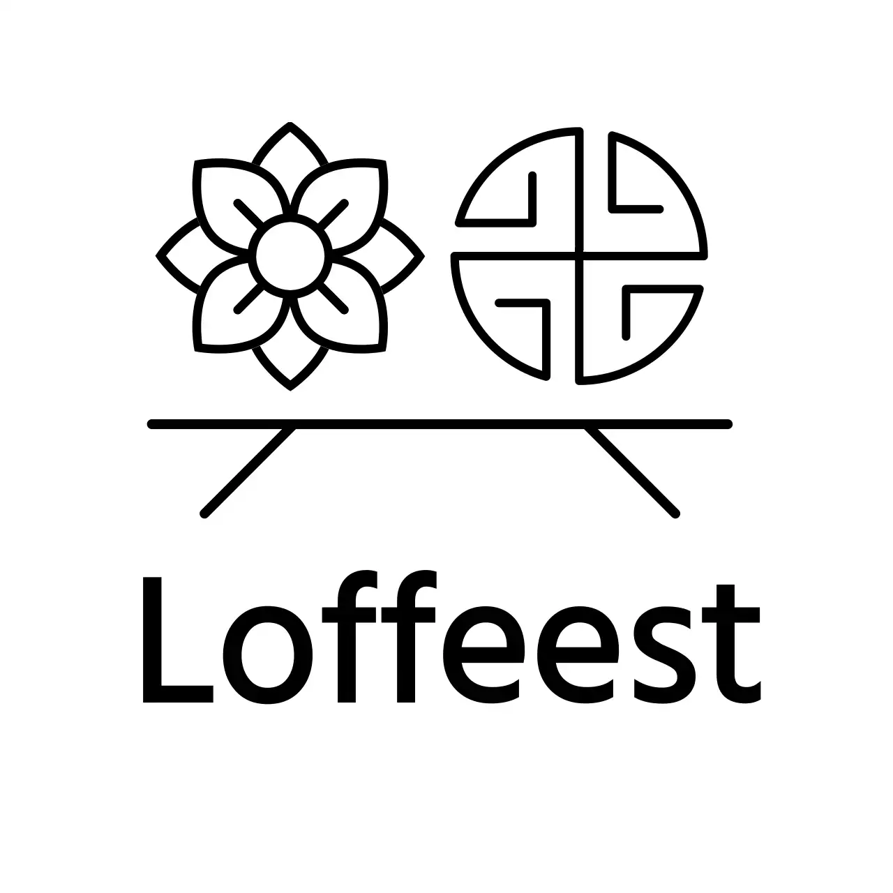 Eenvoudig Koreaans restaurantlogo met traditionele illustratie