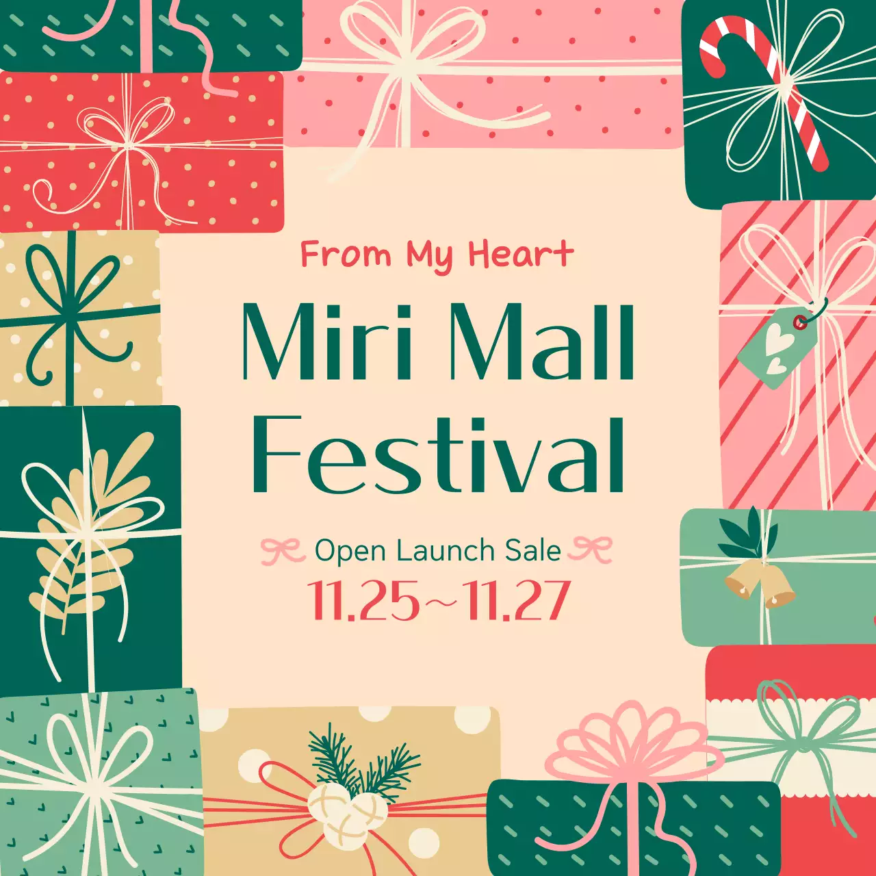 Pink Vintage Festival Promotion Social Media Post