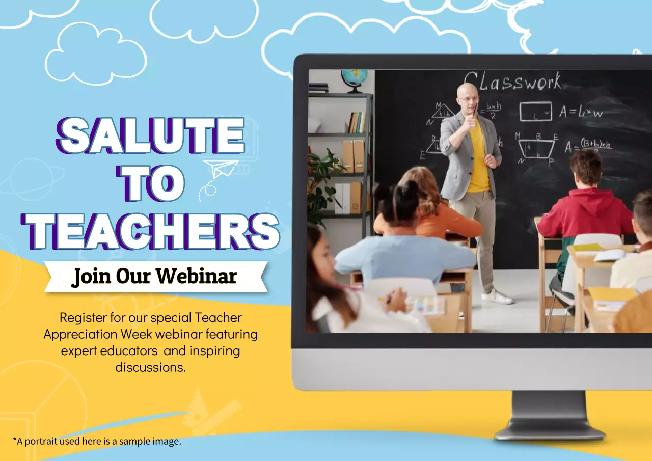 Blue Modern Education Promotion Poster