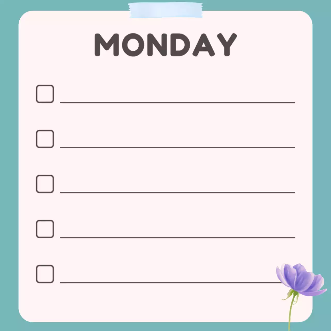 월요일 할 일 목록