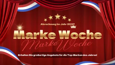 Förderung einer rot-goldenen Luxus-Shopping-Aktion zum Jahresende