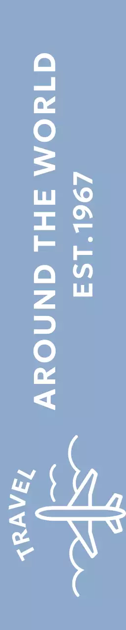 비행기 일러스트가 있는 심플한 컨셉의 여행사