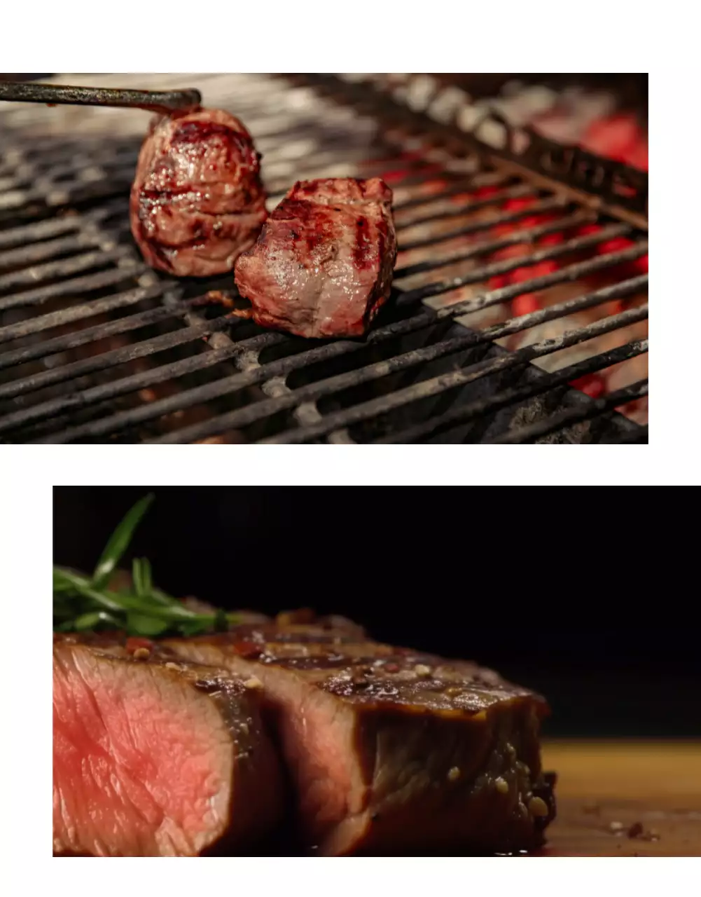 흰색과 노랑의 심플한 한우 정육 명절 선물세트 판매 광고