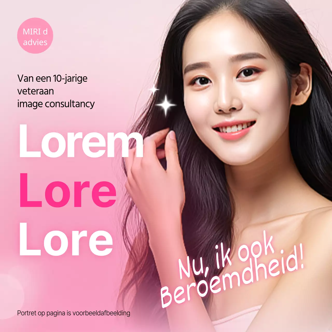 Luxe in roze en witConsultancy-advertentie
