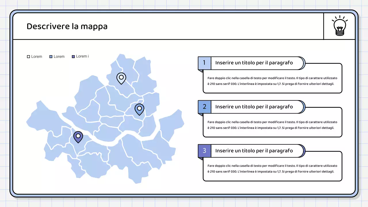 Un semplice rapporto di sintesi di colore blu chiaro