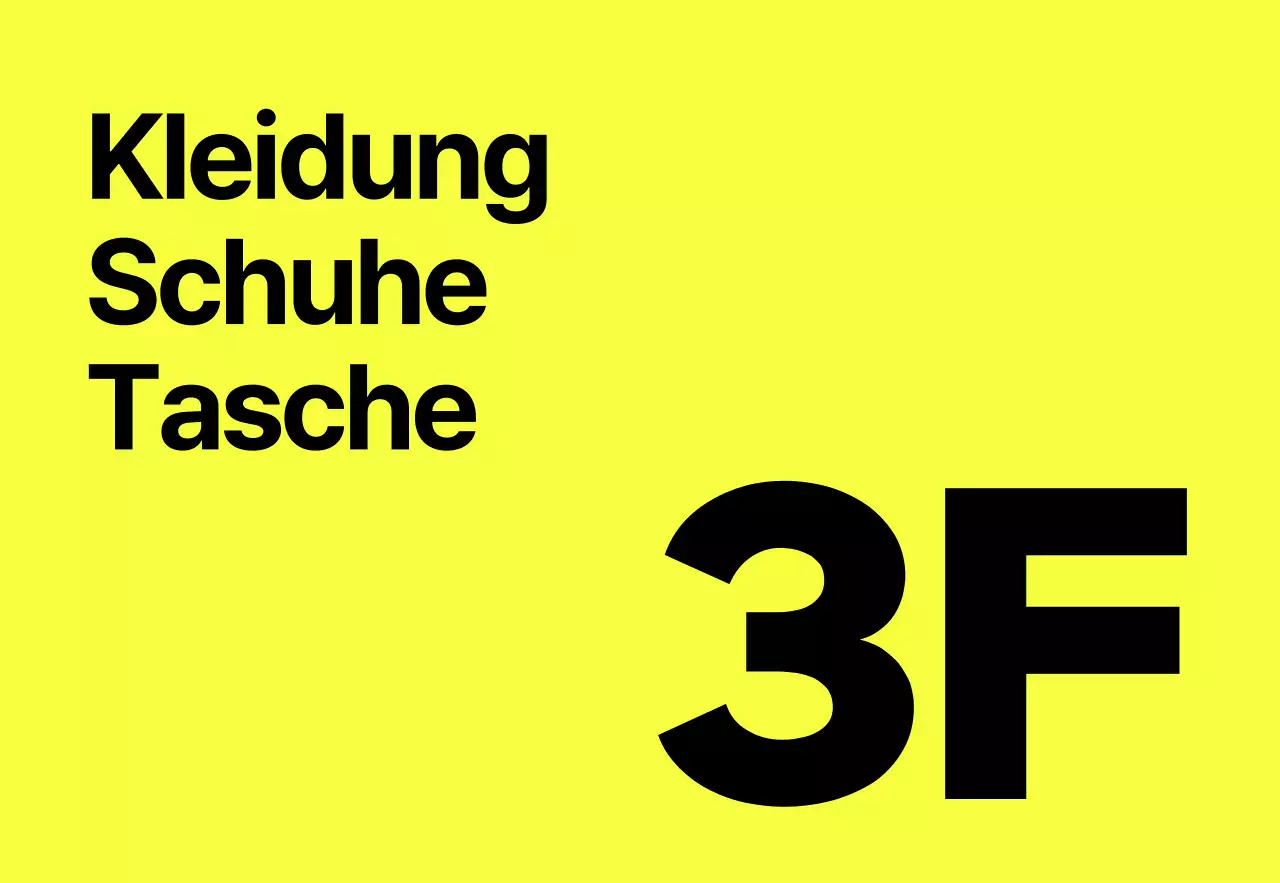 Ein einfaches, schnörkelloses Schild für einen Redaktionsladen mit Markenzeichen