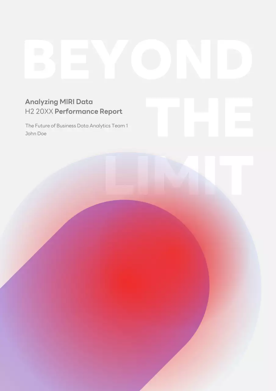 Red Abstract Performance Report Book Cover
