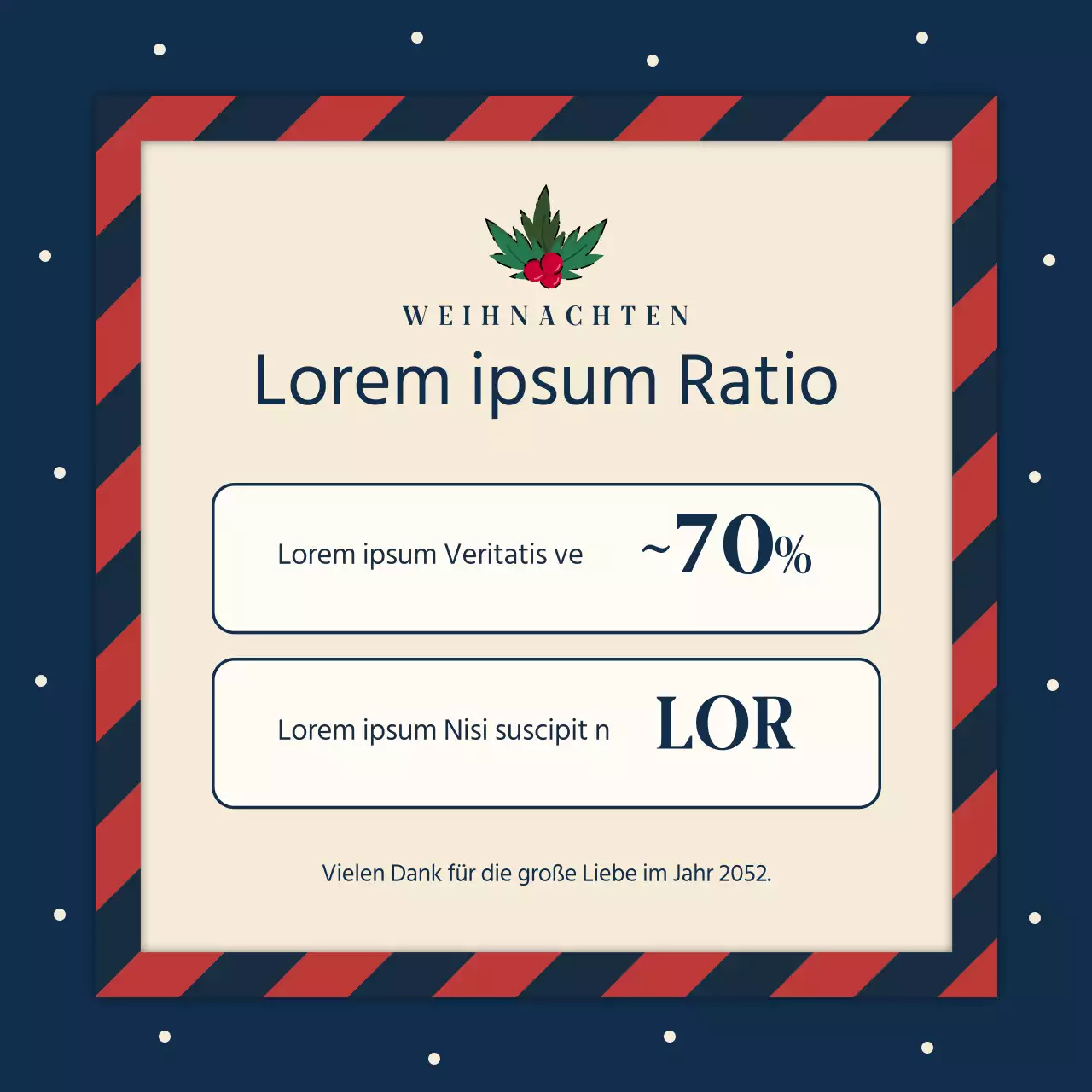 Werben Sie für eine marineblaue und rote Feiertagsveranstaltung