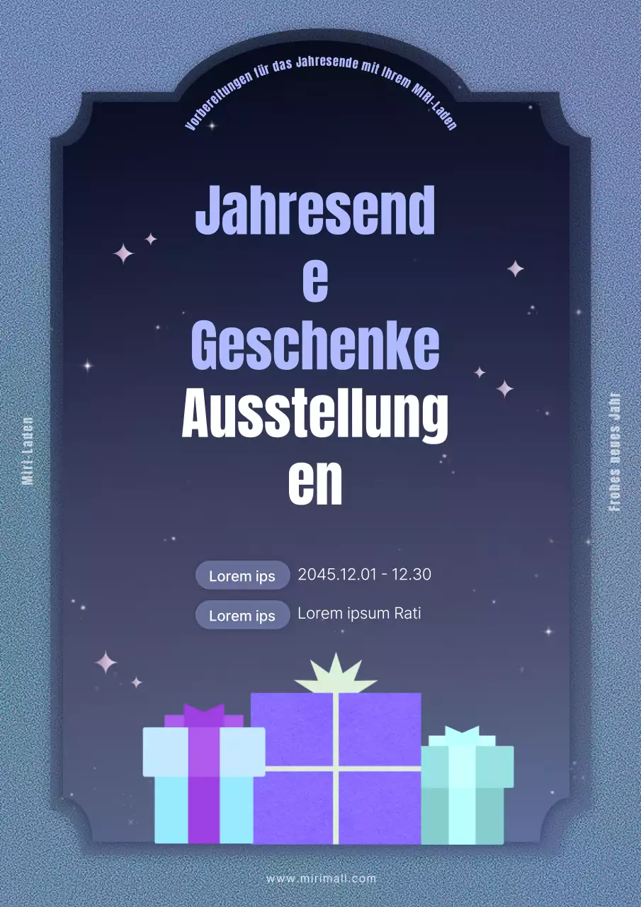 Werben Sie für ein luxuriöses Weihnachtsgeschenk in Mauve