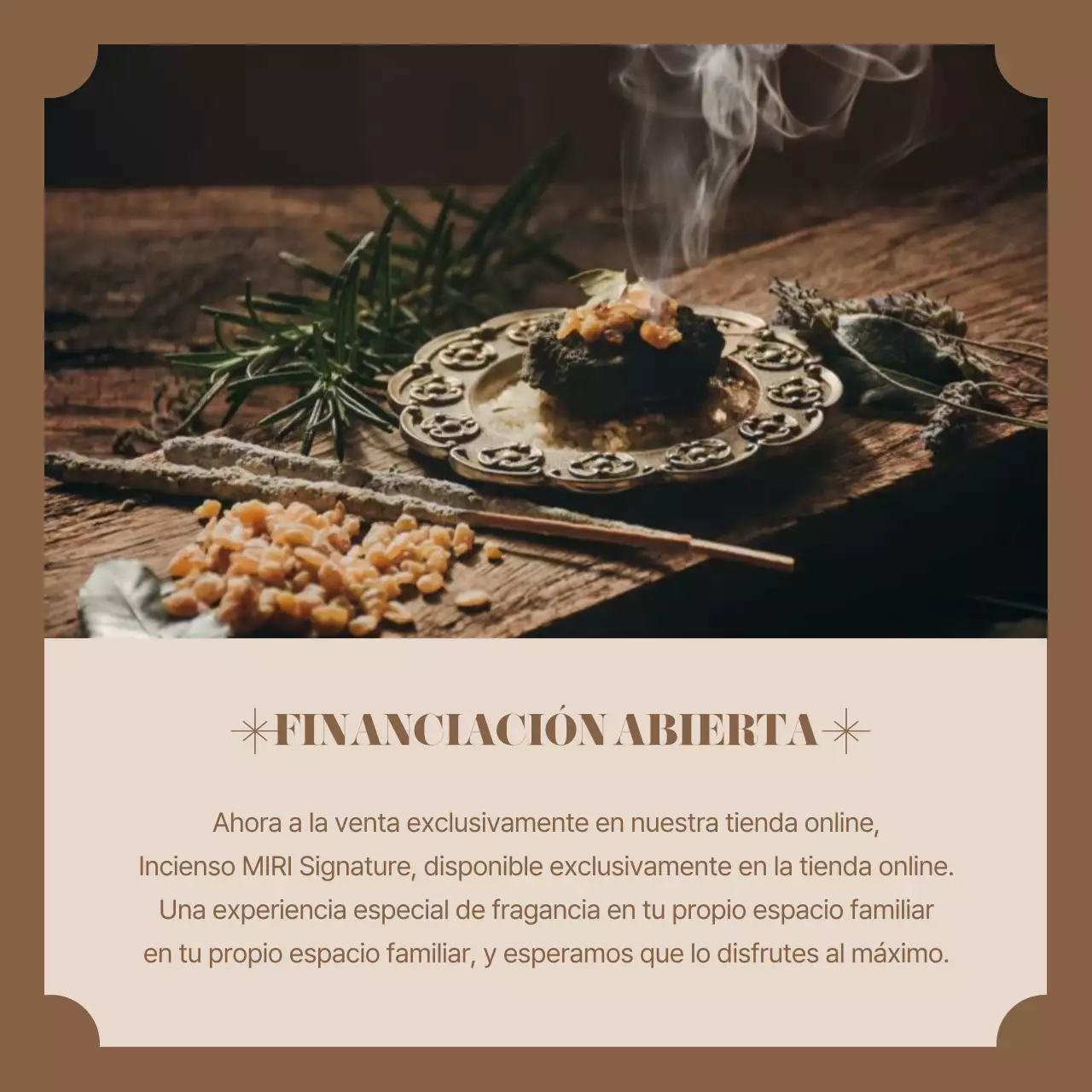 Anuncio sencillo de financiación de incentivos con fondo marrón