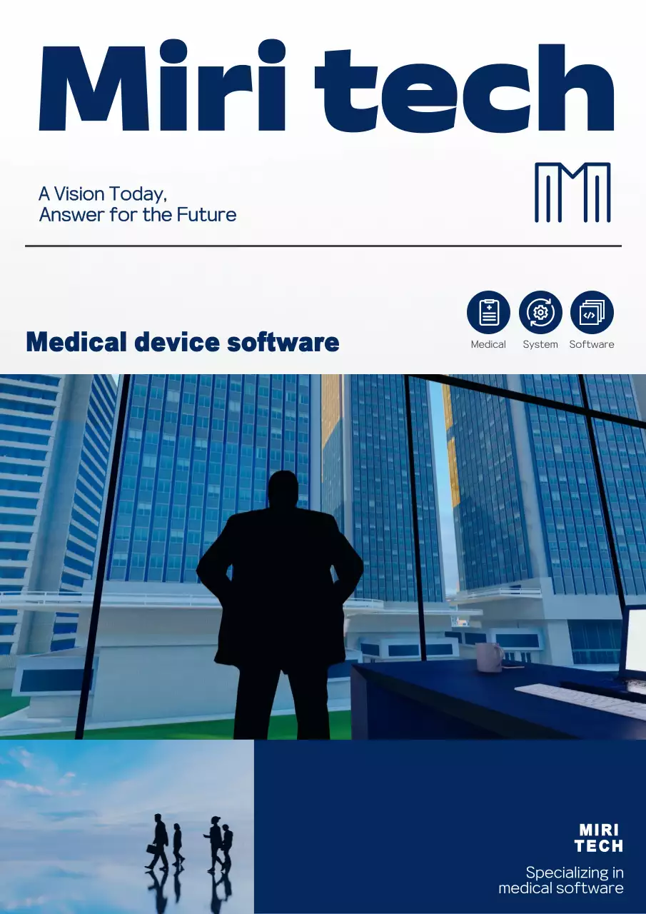 블루 모던 메디컬 홍보 책 표지