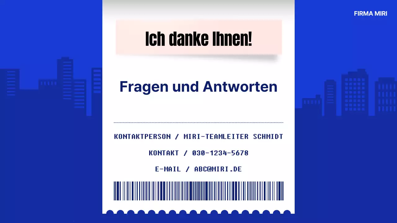 Marktforschungsbericht mit blau-weißem Grundkonzept für den Empfang