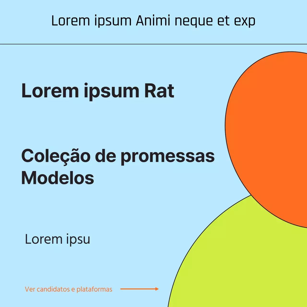 Promover uma coleção kitsch de promessas em azul claro e laranja