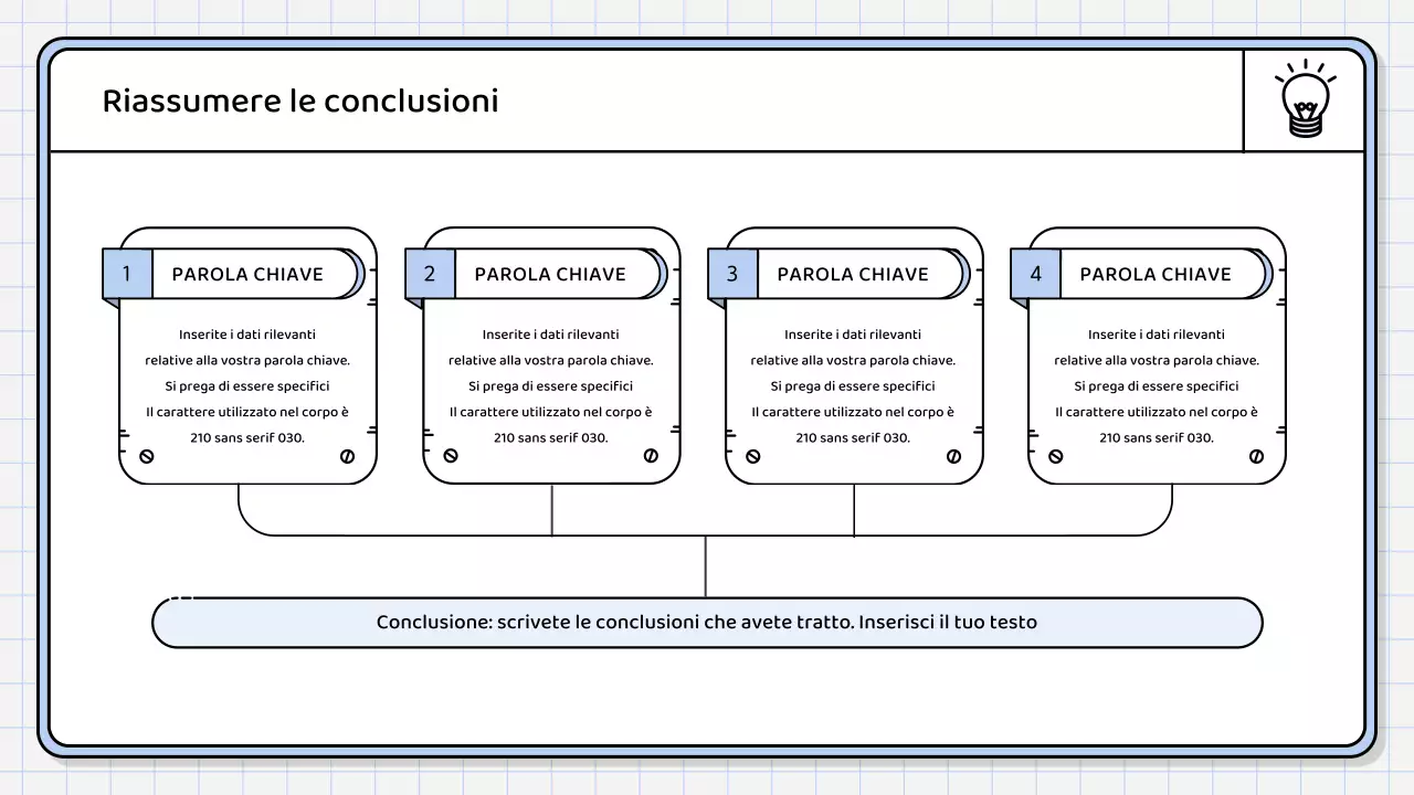 Un semplice rapporto di sintesi di colore blu chiaro