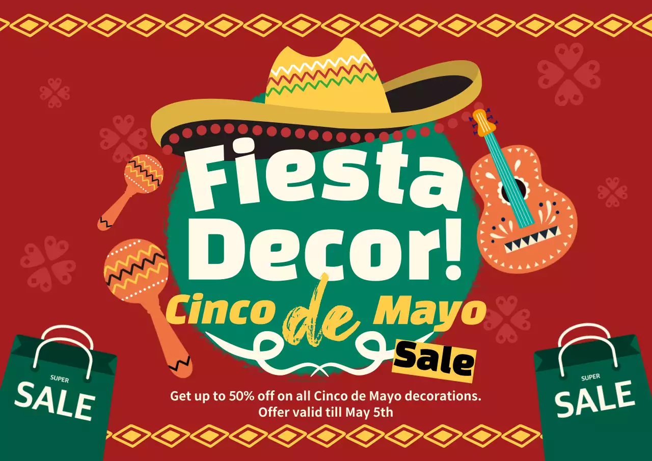 레드 문화 축제 홍보 포스터