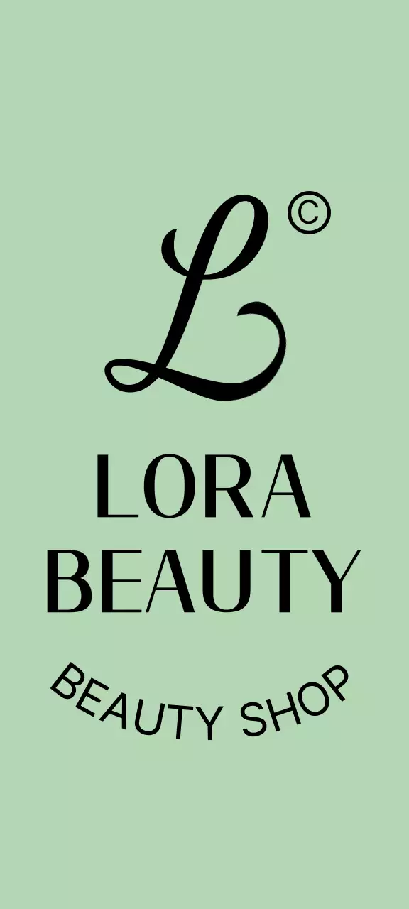 필기체 알파벳이 있는 고급스러운 느낌의 뷰티샵