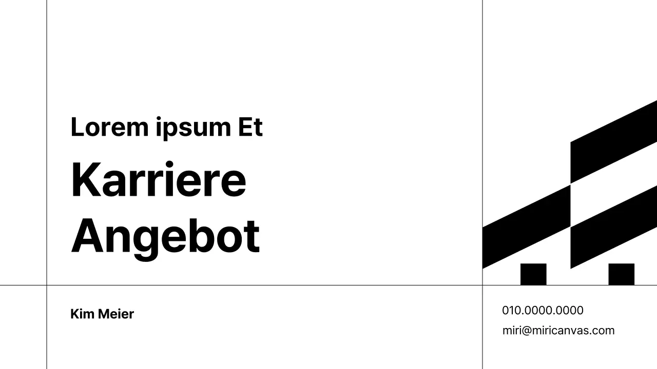 Eine einfache Karrieremappe in schwarz-weiß