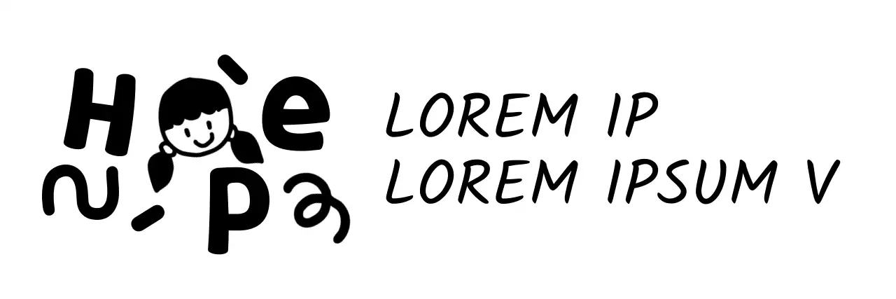 Centro de bienestar infantil con simpáticas ilustraciones y fuentes