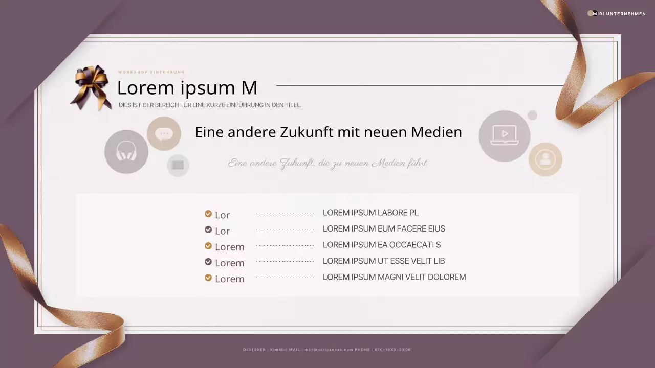 Ein luxuriöser Vorschlag für eine Einladung zu einer Veranstaltung in Lila und Gold