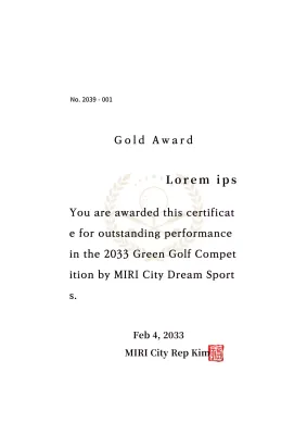 Penghargaan olahraga dengan ilustrasi golf untuk kesan berkelas