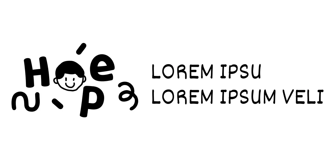 Centro di assistenza all'infanzia con illustrazioni e caratteri graziosi