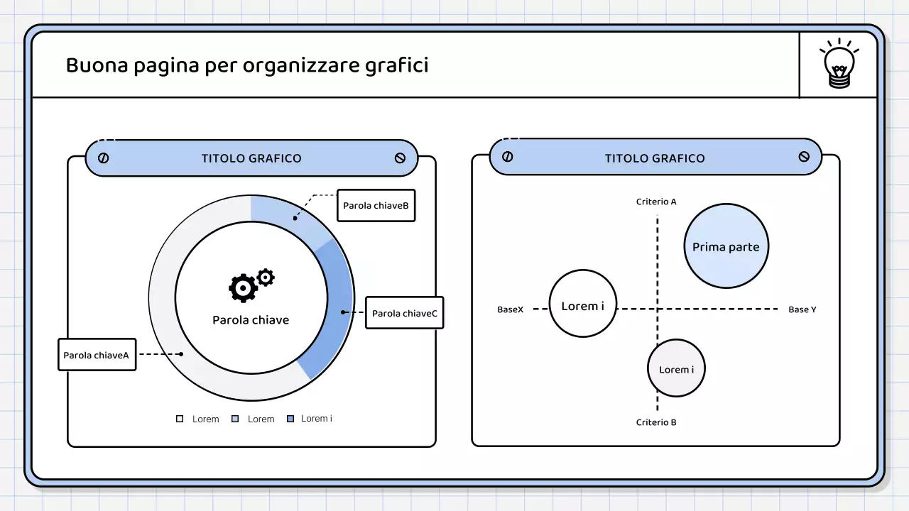 Un semplice rapporto di sintesi di colore blu chiaro