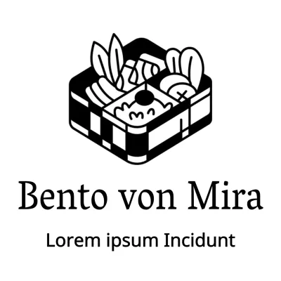 Selbstständiges Restaurant mit niedlichen Bento-Illustrationen