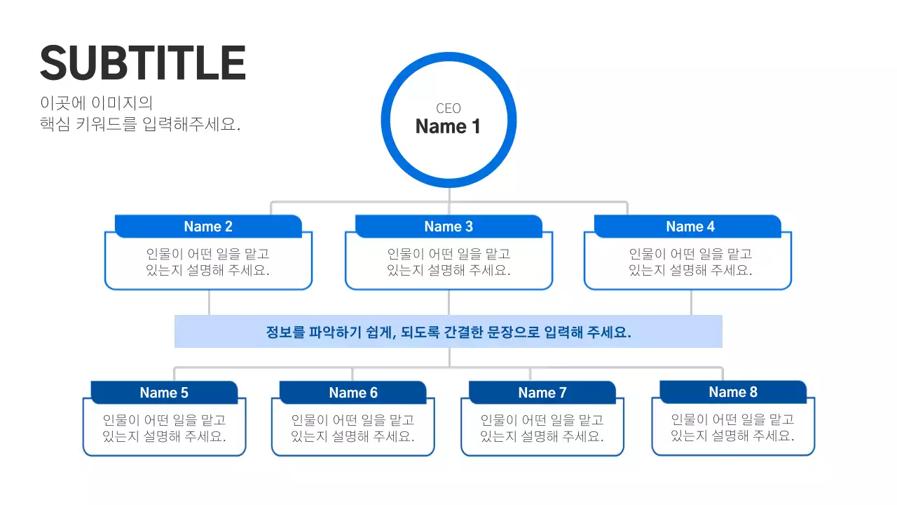 흰색과 파랑의 심플한 회사 사무용품 배경 소개서