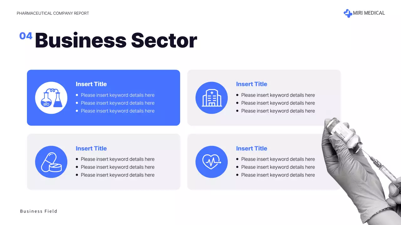 블루 모던 제약 보고서 프레젠테이션