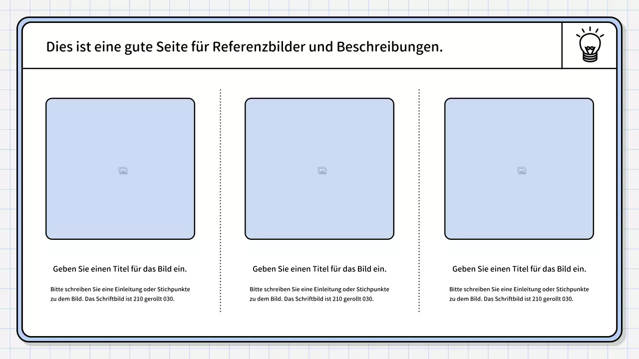 Ein einfacher, hellblauer zusammenfassender Bericht