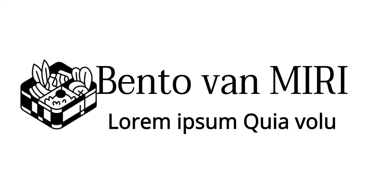 Zelfstandig restaurant met schattige bento-illustraties