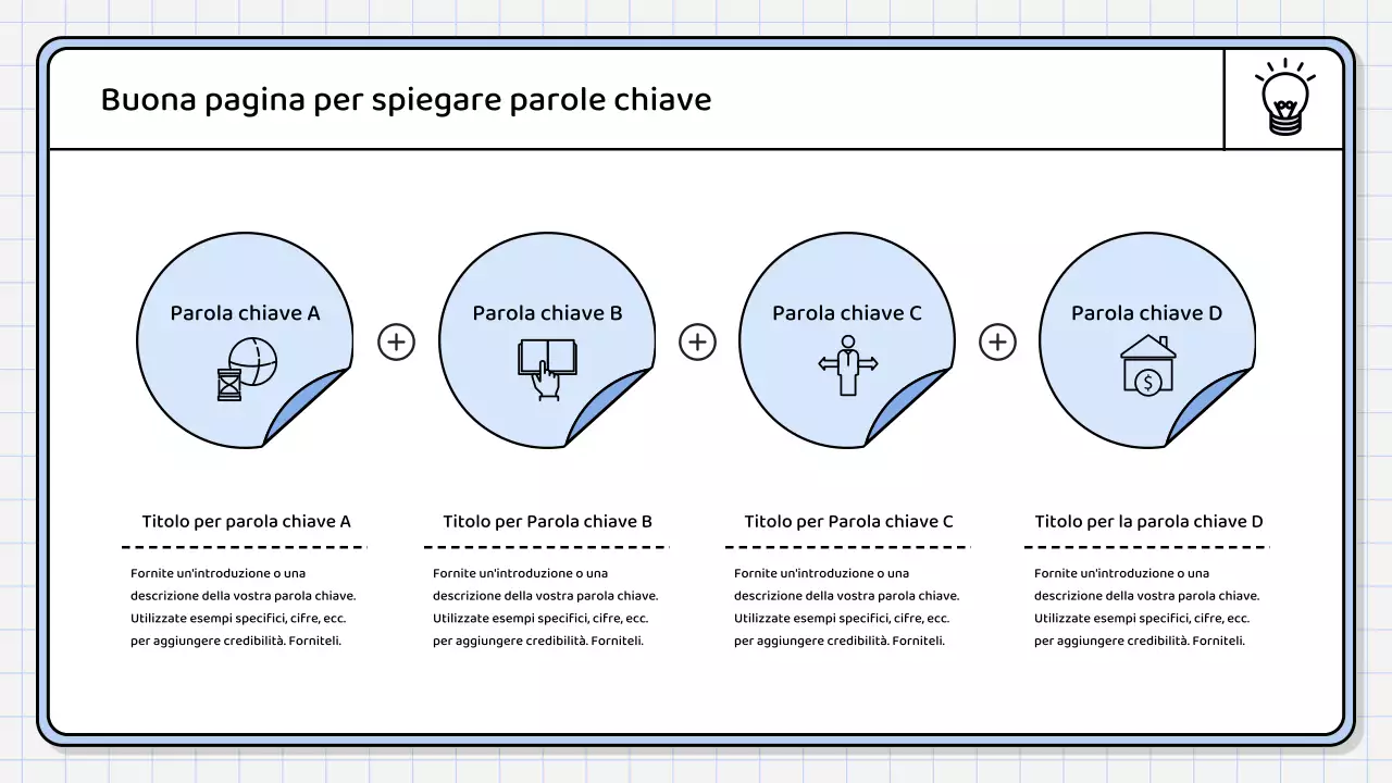 Un semplice rapporto di sintesi di colore blu chiaro
