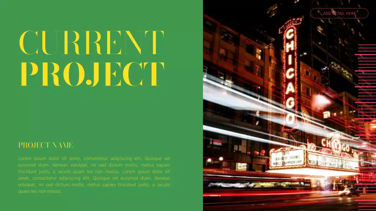 Green and Pink Modern Business Profile Report