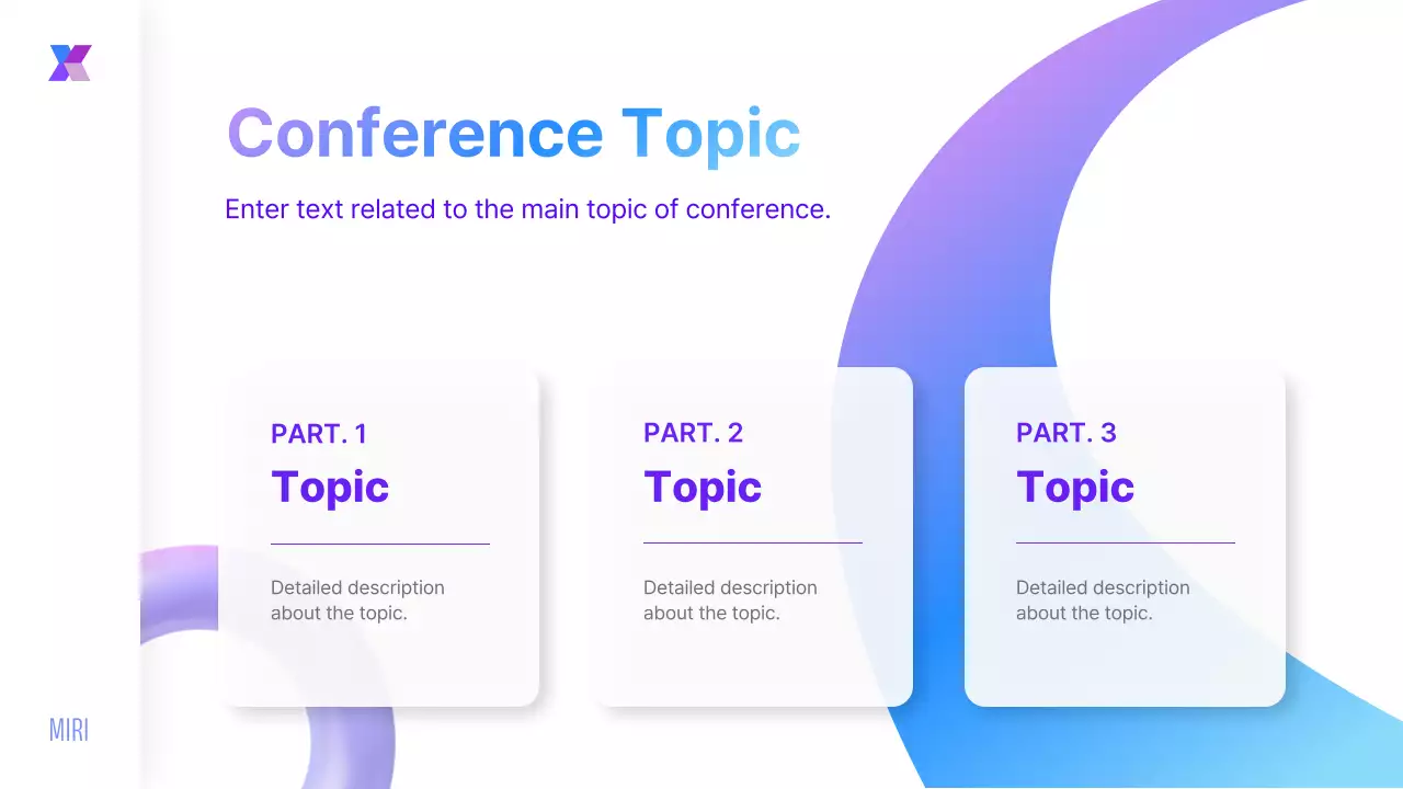 블루 모던 비즈니스 일정 프레젠테이션