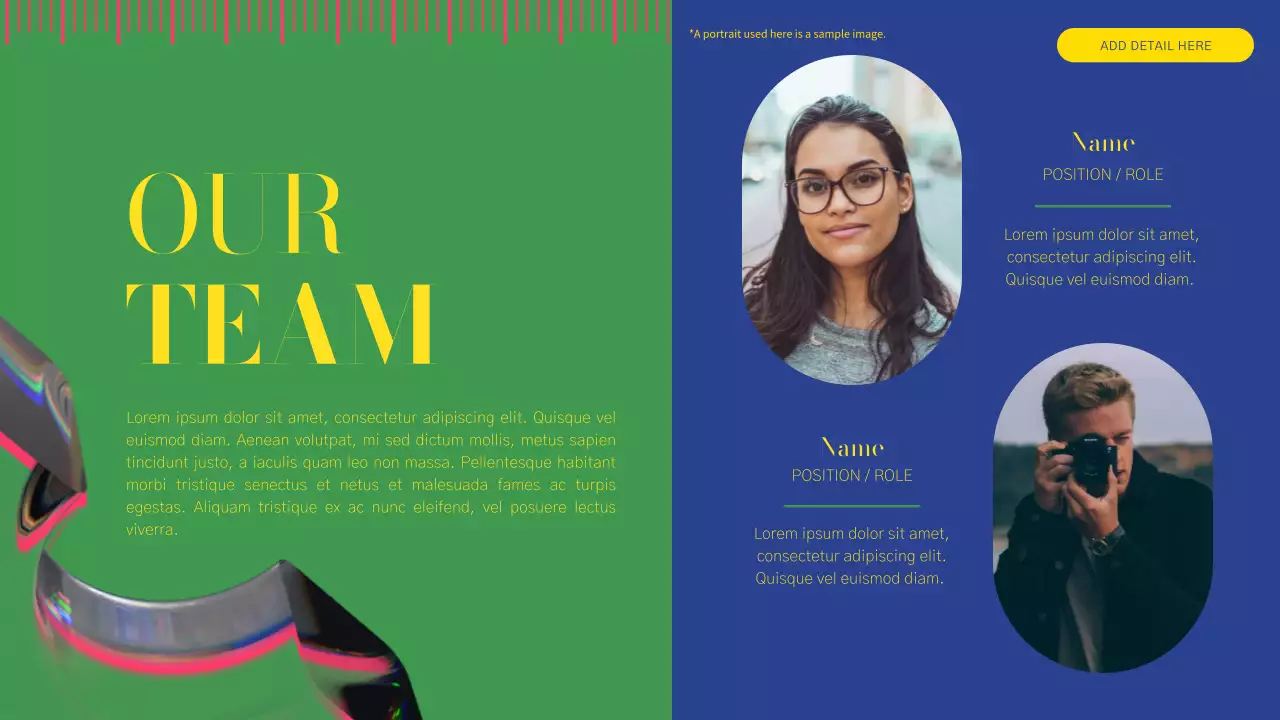 Green and Pink Modern Business Profile Report