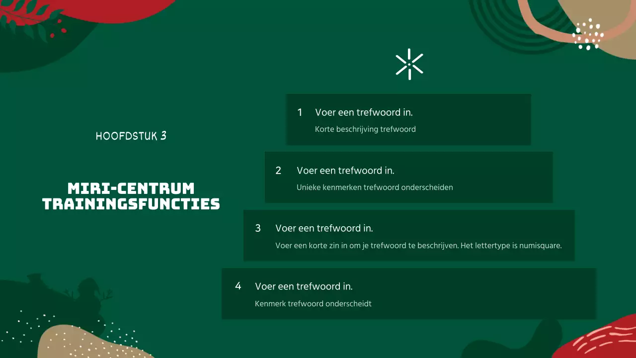 Trainingsgids voor vrijwilligers in rode en groene geometrische patronen