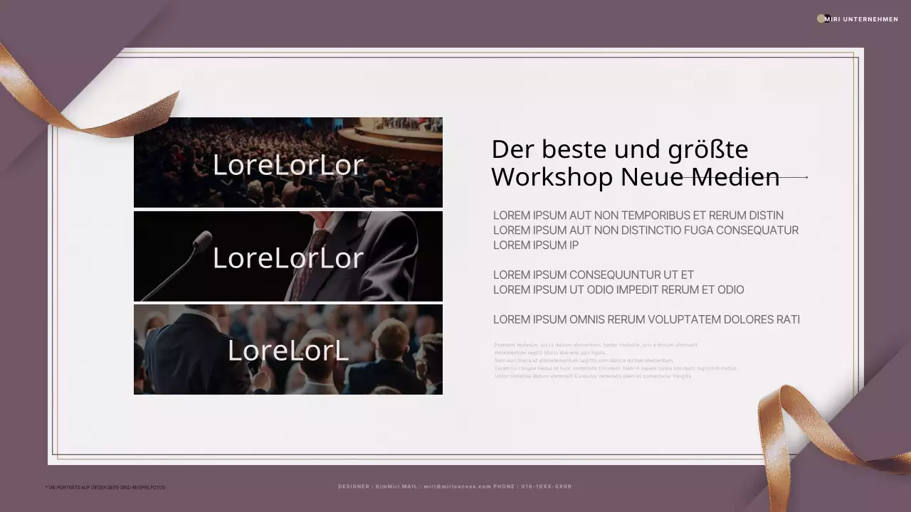 Ein luxuriöser Vorschlag für eine Einladung zu einer Veranstaltung in Lila und Gold