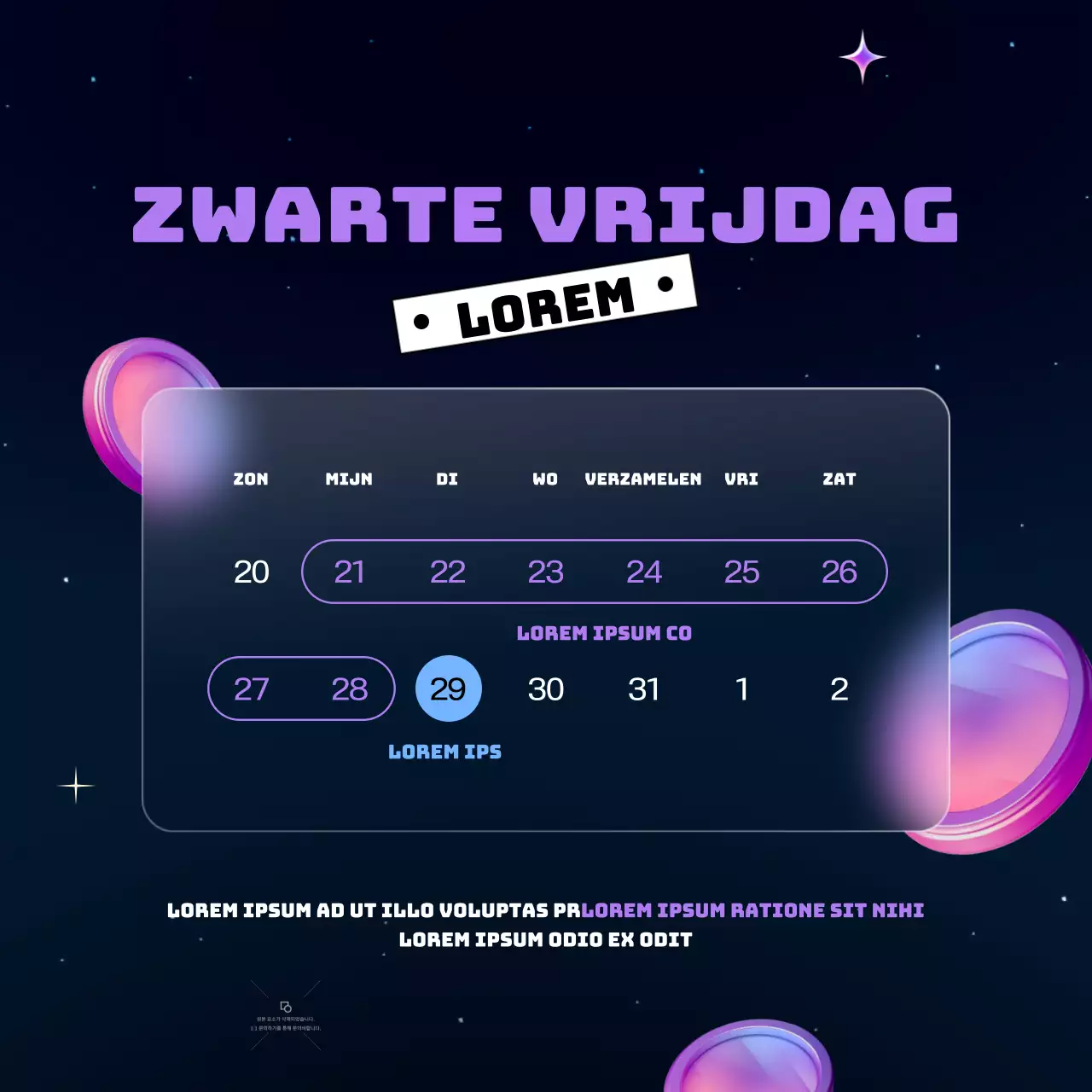 Promoot je Black Friday-evenement in paarse en neon cyberpunkstijl