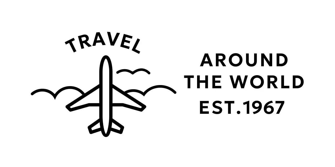 비행기 일러스트가 있는 심플한 컨셉의 여행사