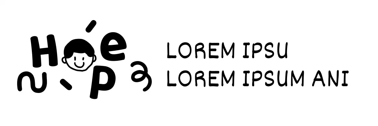 Centro di assistenza all'infanzia con illustrazioni e caratteri graziosi