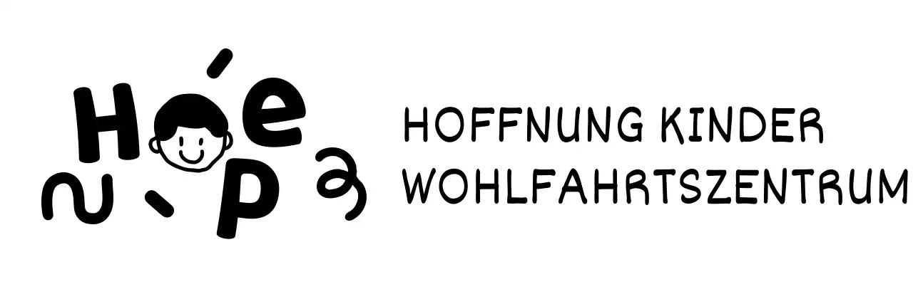 Kinderschutzzentrum mit niedlichen Illustrationen und Schriftarten