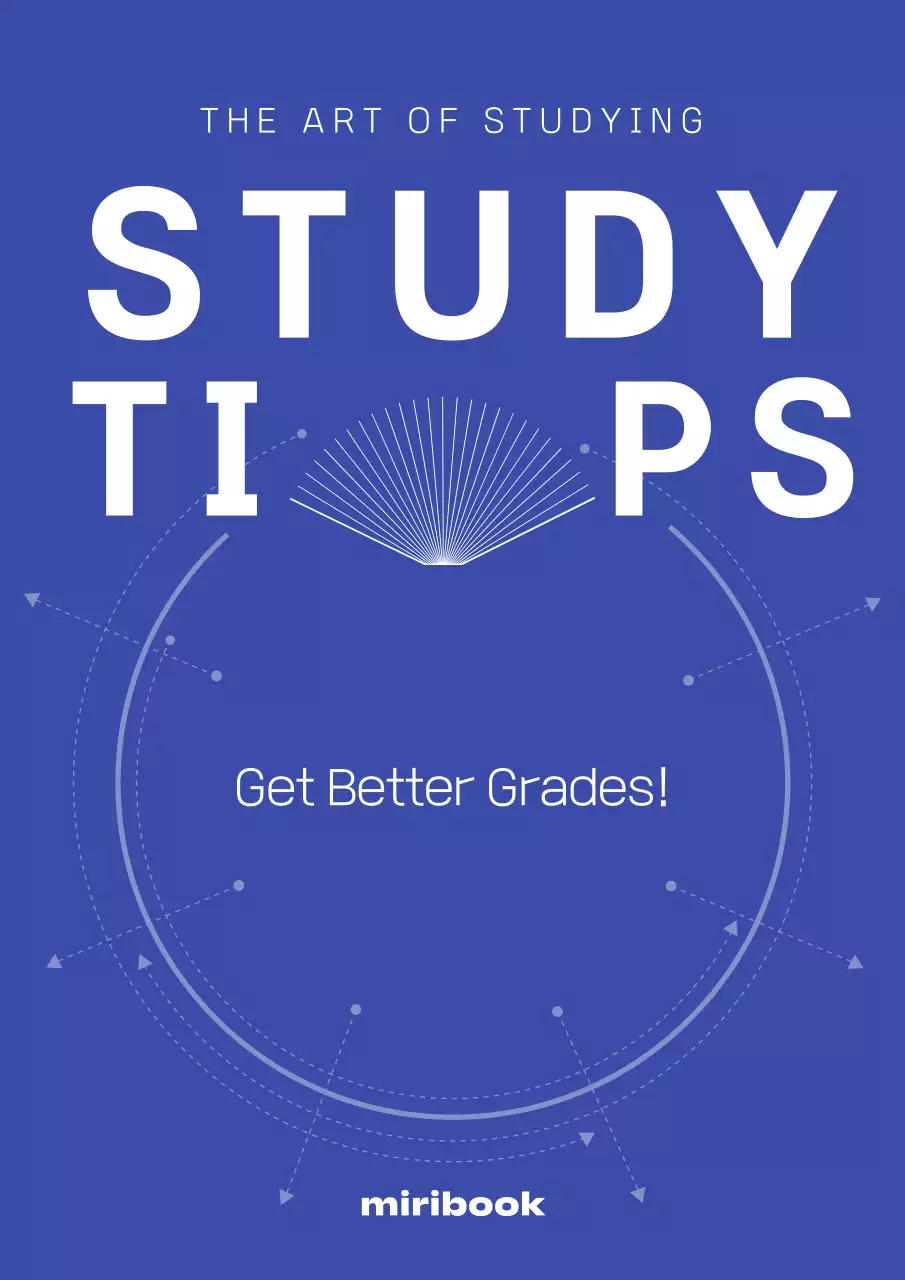 Blue Minimal Study Guide Book Cover