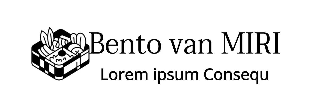 Zelfstandig restaurant met schattige bento-illustraties