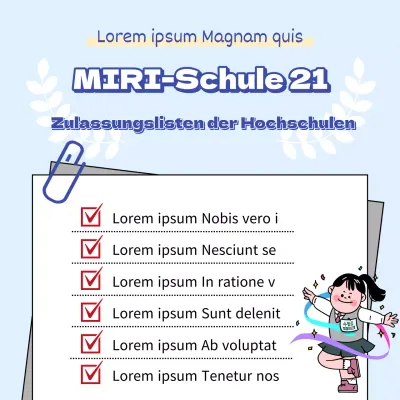 Ein einfacher blauer Zulassungsbescheid einer Hochschule