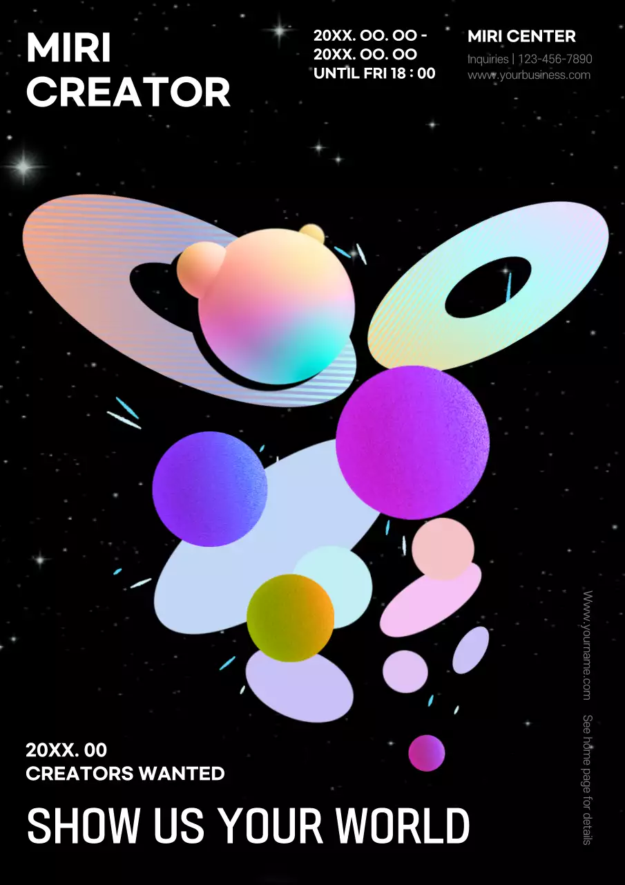 Colorful Modern Creator Promotion Poster