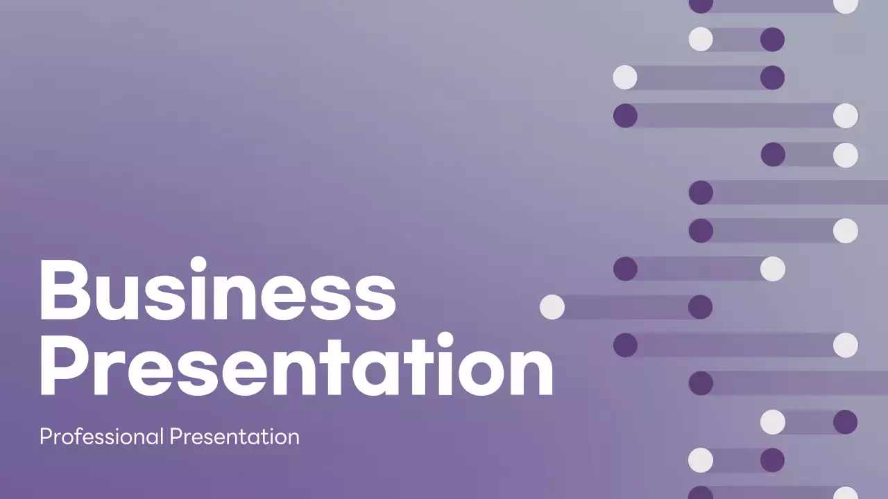 보라색과 흰색의 모던한 비즈니스 제안서