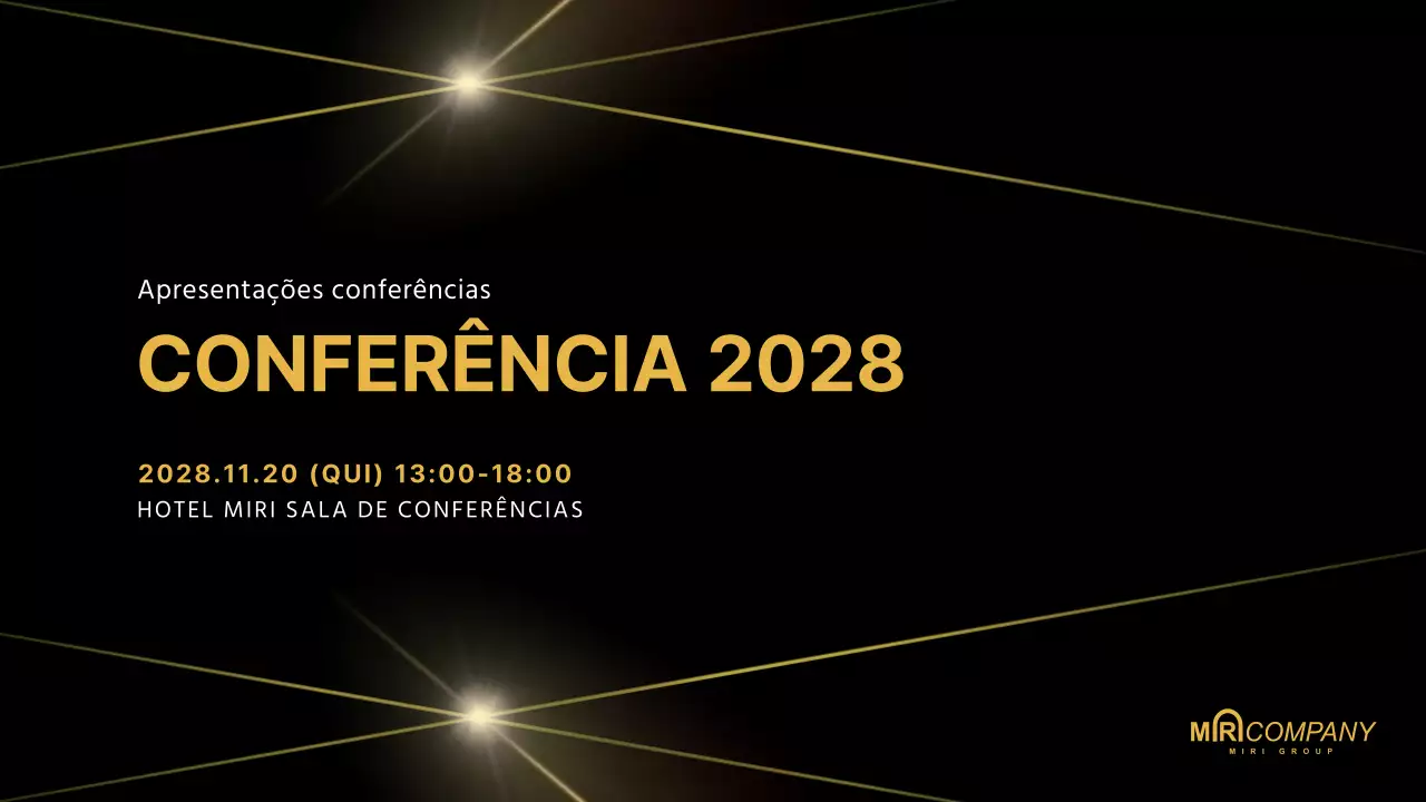 Ouro e preto para uma apresentação elegante numa conferência de negócios